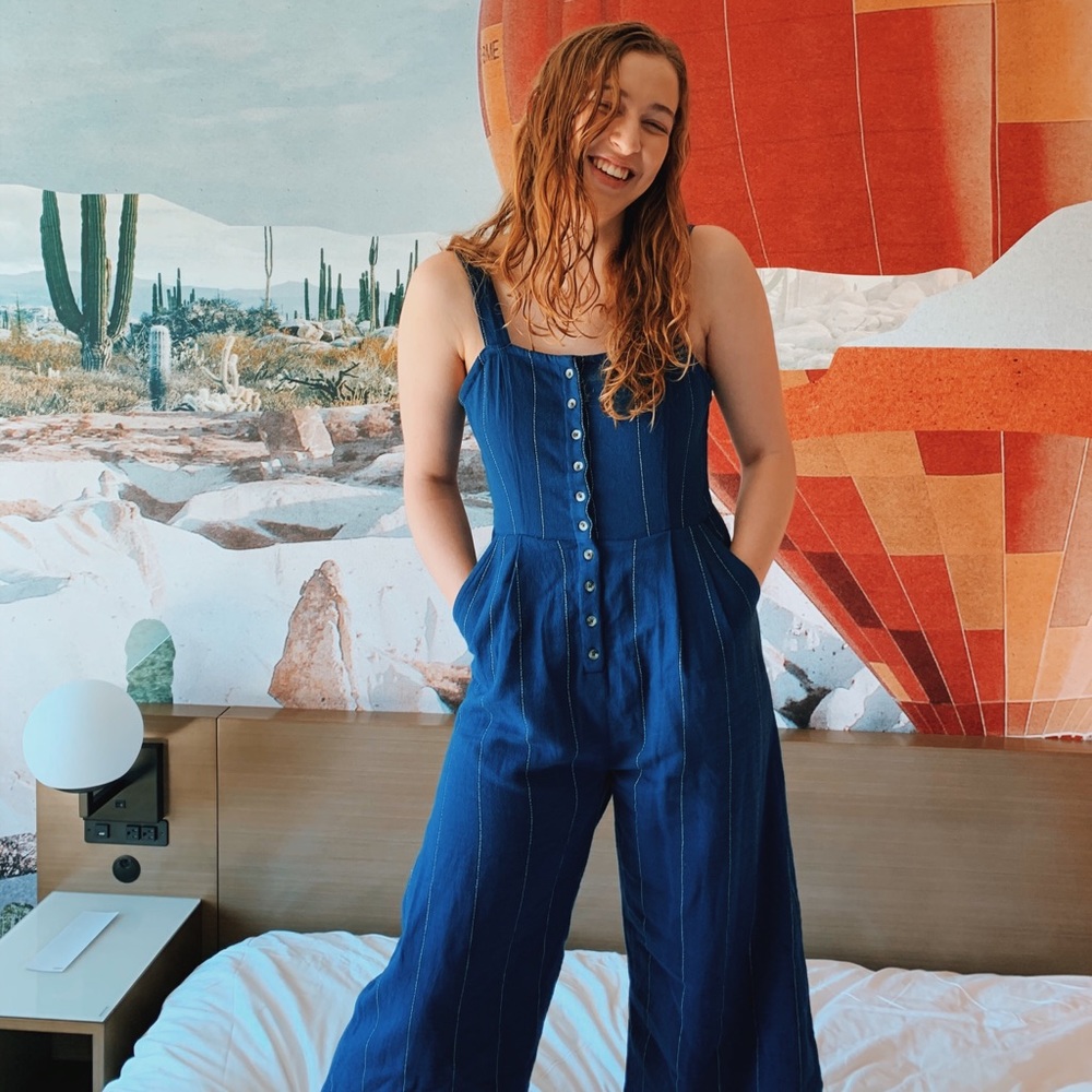 Billabong Paint the Town Blue Jumpsuit